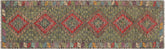Flat Weave Kilim Antique Navaho Vintage handmade Geometric Kilim Red Charcoal Hand-Woven Runner 100% Wool Area Rug 3x10